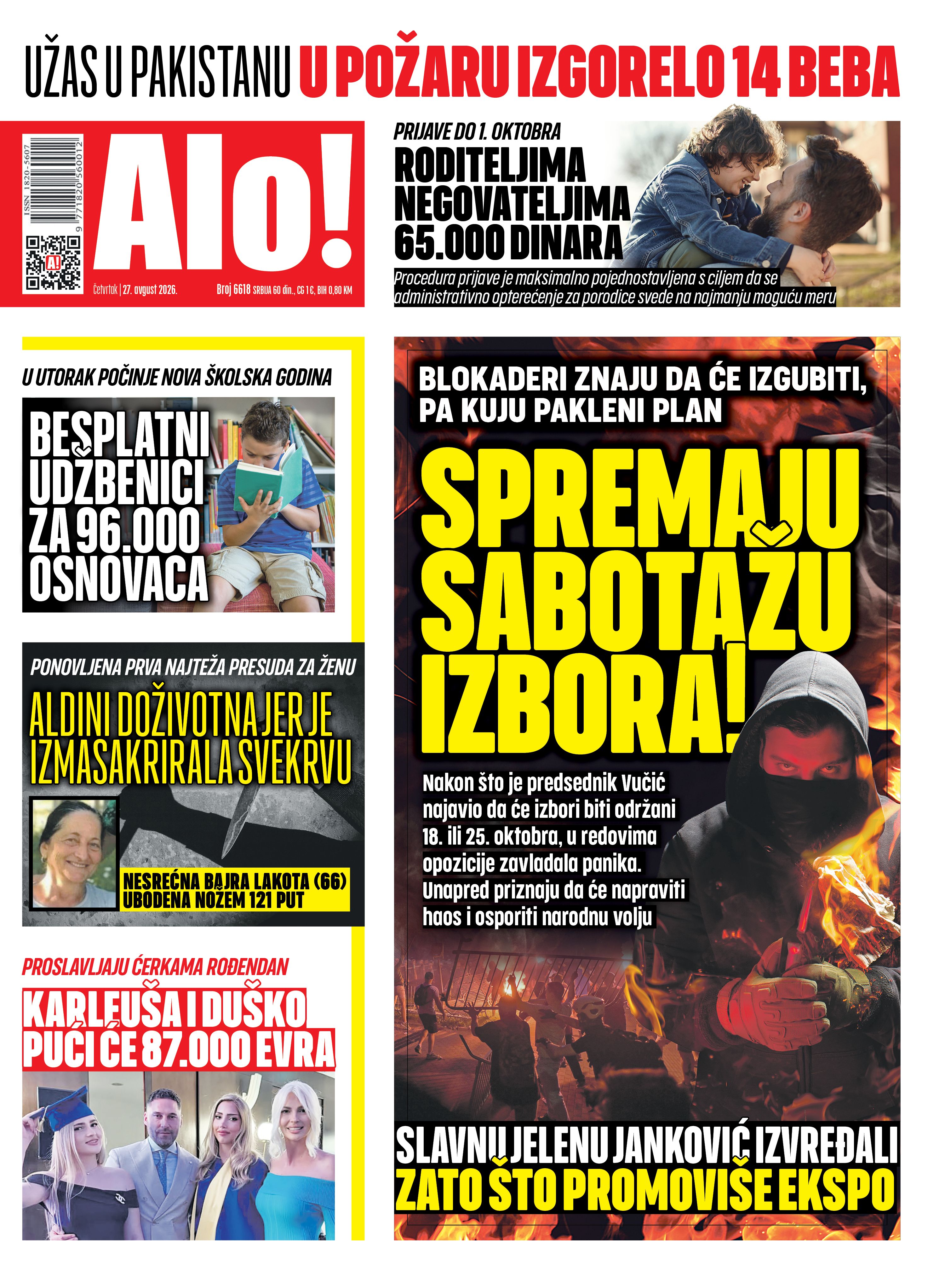 Naslovna Alo! novina