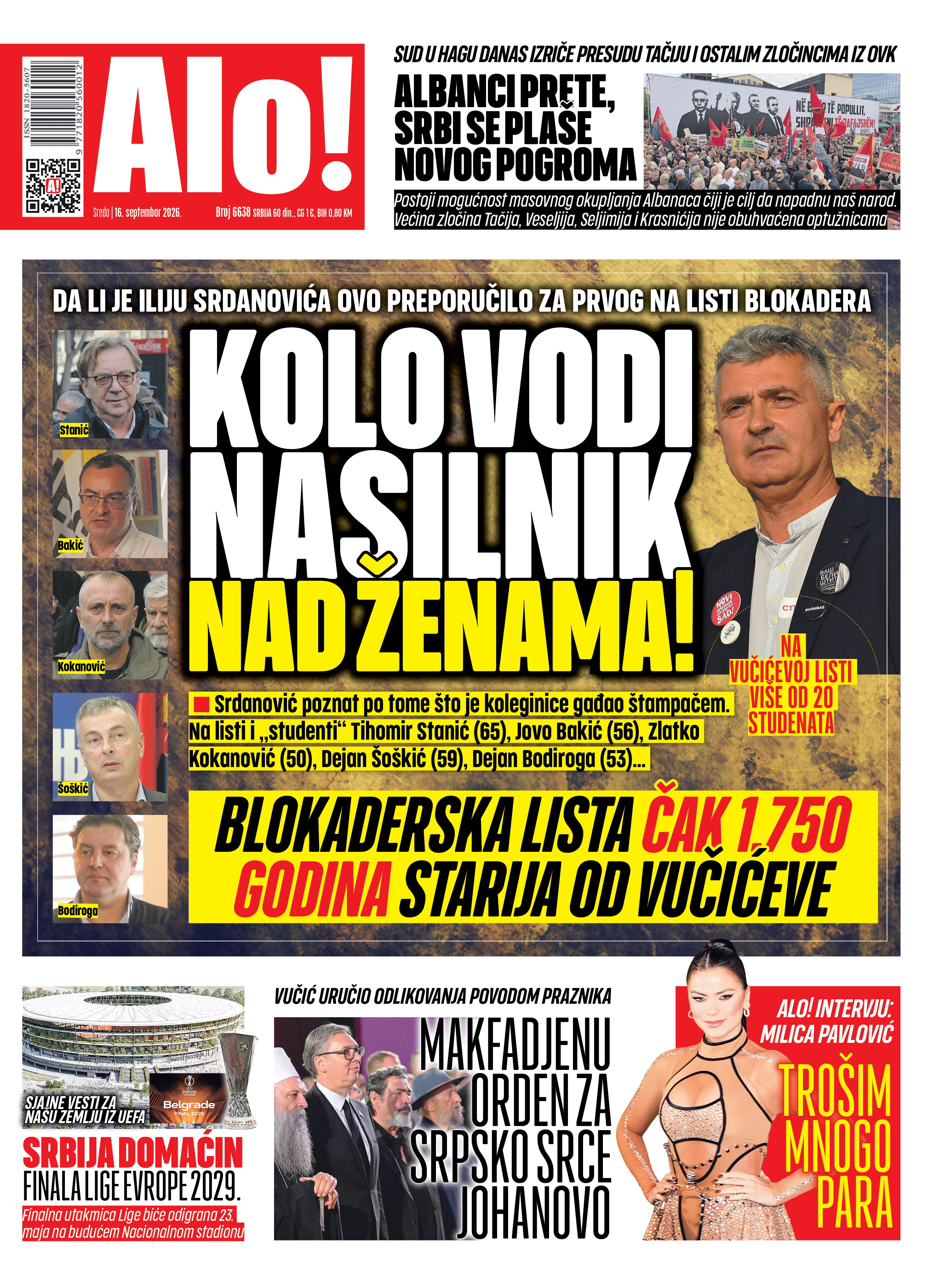 Naslovna Alo! novina