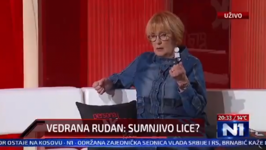 VEDRANA RUDAN NA N1 Vođa opozicije, neki majmun se drao, čitao sa telefona govor! Ne vidim tog ko će smeniti Vučića!