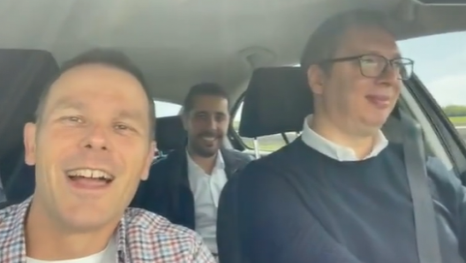 ZA VOLANOM PREDSEDNIK SRBIJE Siniša Mali objavio snimak iz automobila: Imamo jednog dobrog, nekvalifikovanog vozača, a Drobnjak nam odgovara za svaku rupu (VIDEO)