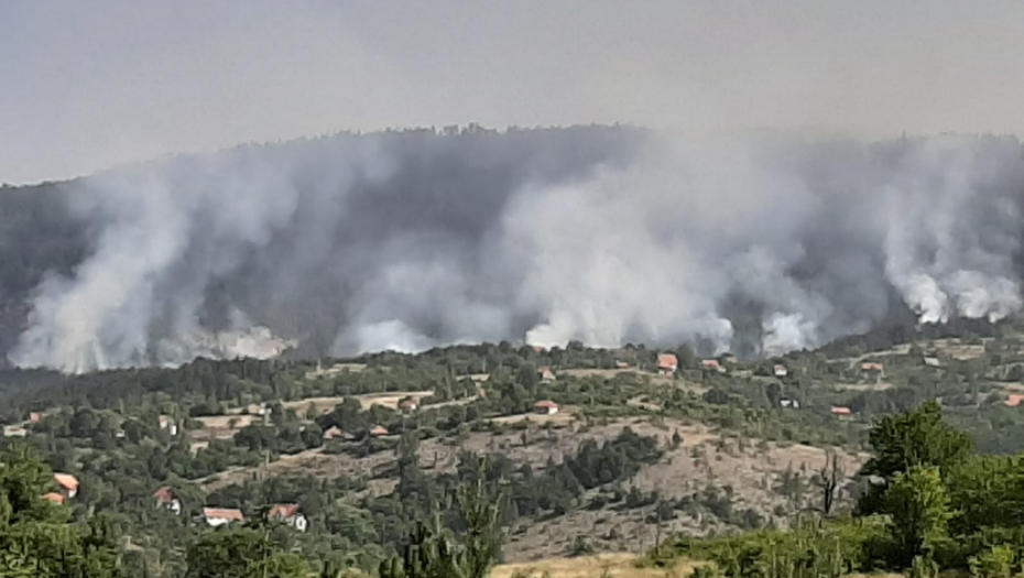 BUKTI POŽAR U NIKŠIĆU Vatrena stihija u okolini grada, opasnost postaje sve veća