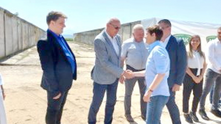 DRŽAVA ULAŽE U JUG SRBIJE Premijerka obišla digitalizovanu mesaru u Lebanu i Zelenu Zonu u Bojniku