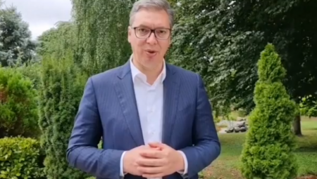 PREDSEDNIK SRBIJE SA GOSTOM IZ SLOVENIJE Vučić prima predsednika slovenačkog parlamenta