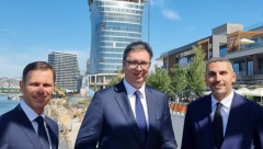 Aleksandar Vučić, Siniša Mali i Kaldun Al Mubarak u Beogradu na vodi (FOTO)