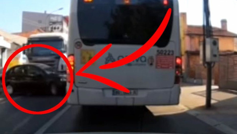 UZNEMIRUJUĆI SNIMAK IZ KRAGUJEVCA Tragedija izbegnuta "za dlaku" (VIDEO)