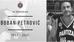 Komemoracija povodom smrti Bobana Petrovića u sredu