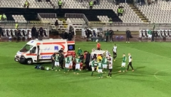 DRAMA NA STADIONU PARTIZANA! Fudbaler Flore vozilom Hitne pomoći iznet sa terena! (VIDEO)