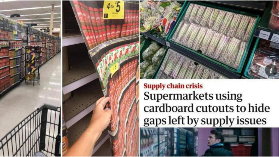 POČINJE LUDILO! U prodavnicama u Velikoj Britaniji i SAD stavili postere namirnica kako bi sakrili prazne police (FOTO)