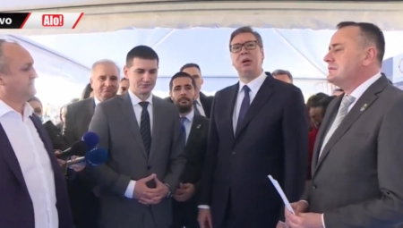 SRBIJA NEPOVRATNO IDE NAPRED! Predsednik Vučić na obeležavanju početka gradnje brze saobraćajnice Požarevac - Veliko Gradište - Golubac (FOTO)