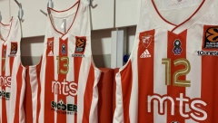 Igrači Zvezde sa specijalnim detaljom na dresu izlaze na megdan Asvelu (FOTO)