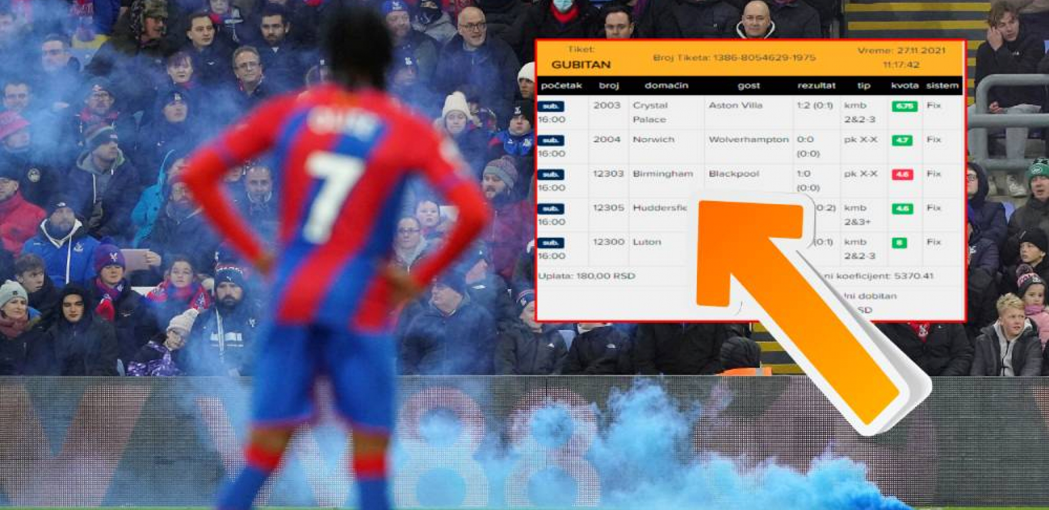 NESTVARNO! U 82. MINUTU OSTAO BEZ MILIONA! Uložio 180 dinara, pogodio nerealne parove, a onda je usledio šok! (FOTO)