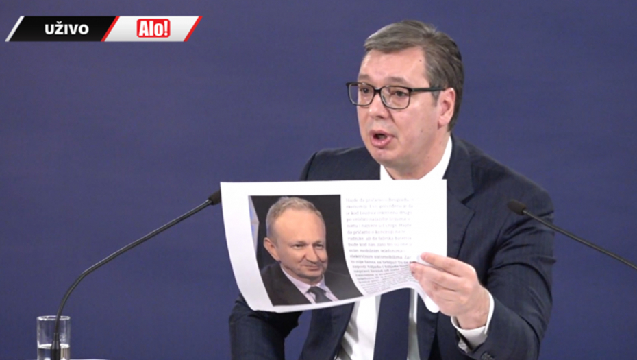 ŽAKLINA TATALOVIĆ ŽELELA DA ISPROVOCIRA VUČIĆA Predsednik Srbije postideo novinarku i sve sa televizije N1: Pokazao sliku ovog čoveka