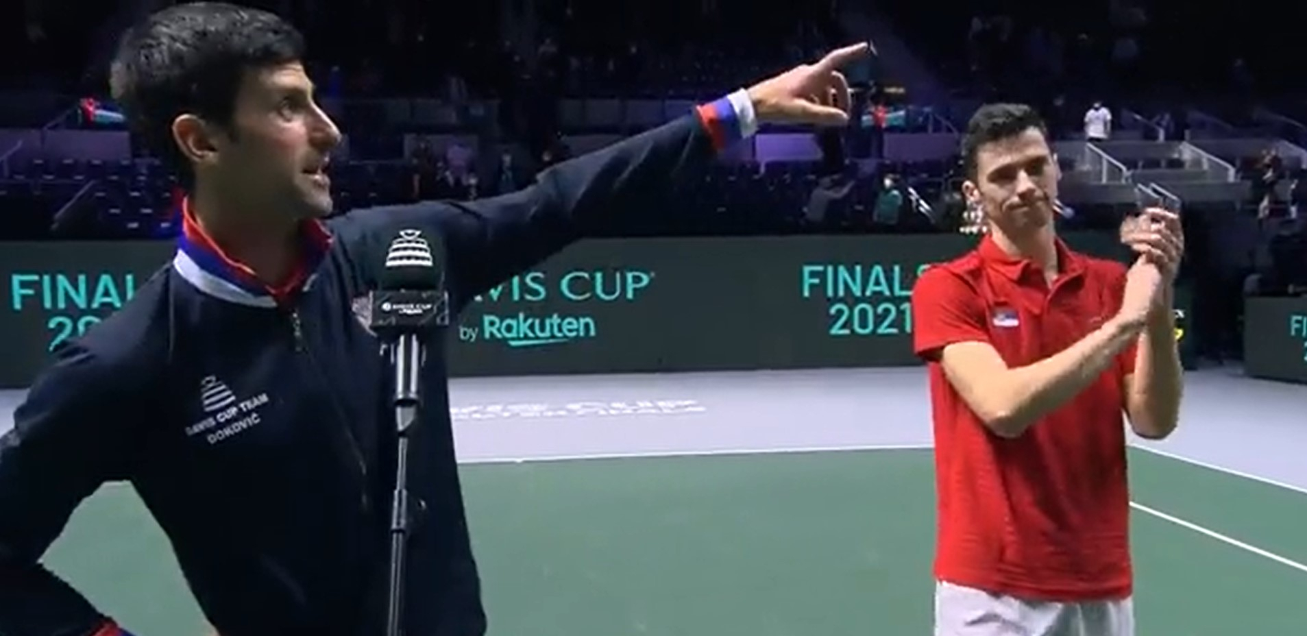 SRBIJA POBEDILA Novak uperio prst ka njima i obratio se na srpskom, oduševio je Madrid (VIDEO)