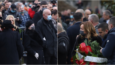 NA GROBLJU OBE MRKINE ŽENE Bekuta i Daša ispratile Mrkonjića na večni počinak (FOTO)