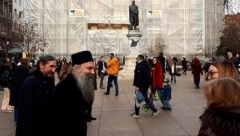 PATRIJARH PORFIRIJE U ZAGREBU Sa sveštenstvom i vernim narodom