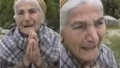 BAKA STANA KROZ SUZE BLAGOSILJA Ova emotivna scena je obeležila litije svetog Vasilija Ostroškog, svako ko je vidi zaplače (VIDEO)