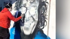 SJAJNO! Beogradski maraton obnovio mural sa likom Dragoljuba Ðuričića!