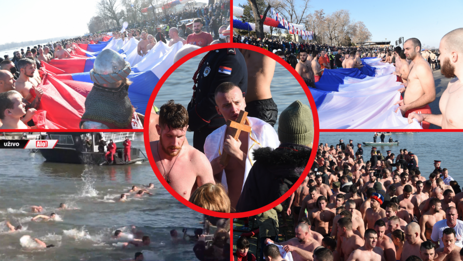 BOGOJAVLJENSKO PLIVANJE ZA ČASNI KRST Pobednik je Đorđe Lukić (23), pripadnik policijske brigade (FOTO/VIDEO)