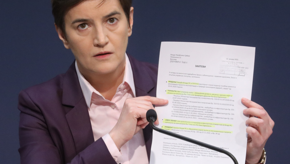 PREMIJERKA JE SVE OBJASNILA Zna se da li Rio Tinto može da tuži Srbiju