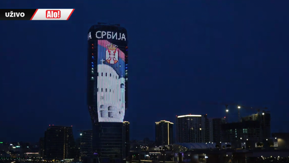 SPEKTAKL SA KULE BEOGRAD Fantastična čestitka svim građanima Srbije (VIDEO)