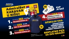 LUDA ZABAVA TOKOM ČETIRI DANA U NIŠU! Karavan AdmiralBet stiže u Niš, na praznik košarke!