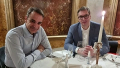 DIVNO VEČE SA VELIKIM PRIJATELJEM SRBIJE: Vučić i Micotakis uz srpski šardone  pričali o unapređenju odnosa (FOTO)