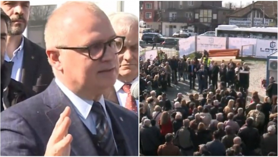 OKUPIO MASU LJUDI Goran Vesić govori na početku radova na izgradnji kanalizacije u Krnjači