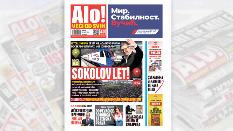 SOKOLOV LET! ISTORIJSKI DAN Deset hiljada Novosađana dočekalo ultrabrzi voz iz Beograda