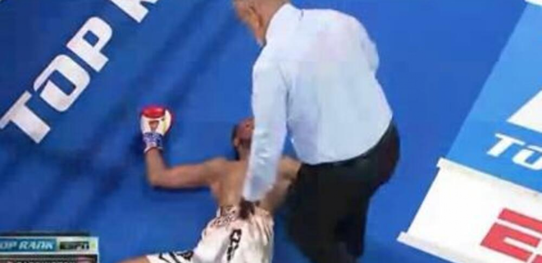 ALO! VIC DANA Sudija odbrojava bokseru...