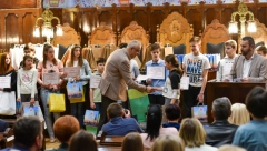 SVEČANOST U VELIKOJ VEĆNICI GRADSKE KUĆE Gradonačelnik Bakić uručio priznanja mladim matematičarima (FOTO)