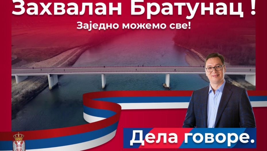 ZAHVALAN BRATUNAC Načelnik opštine dao punu podršku Aleksandru Vučiću