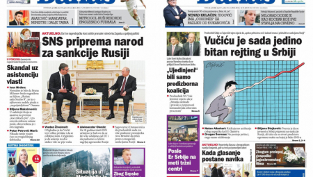 TOTALNA ŠIZOFRENIJA List "Danas": Vučić će biti izdajnik ako uvede sankcije Rusiji, takođe i ako ih ne uvede! (FOTO)