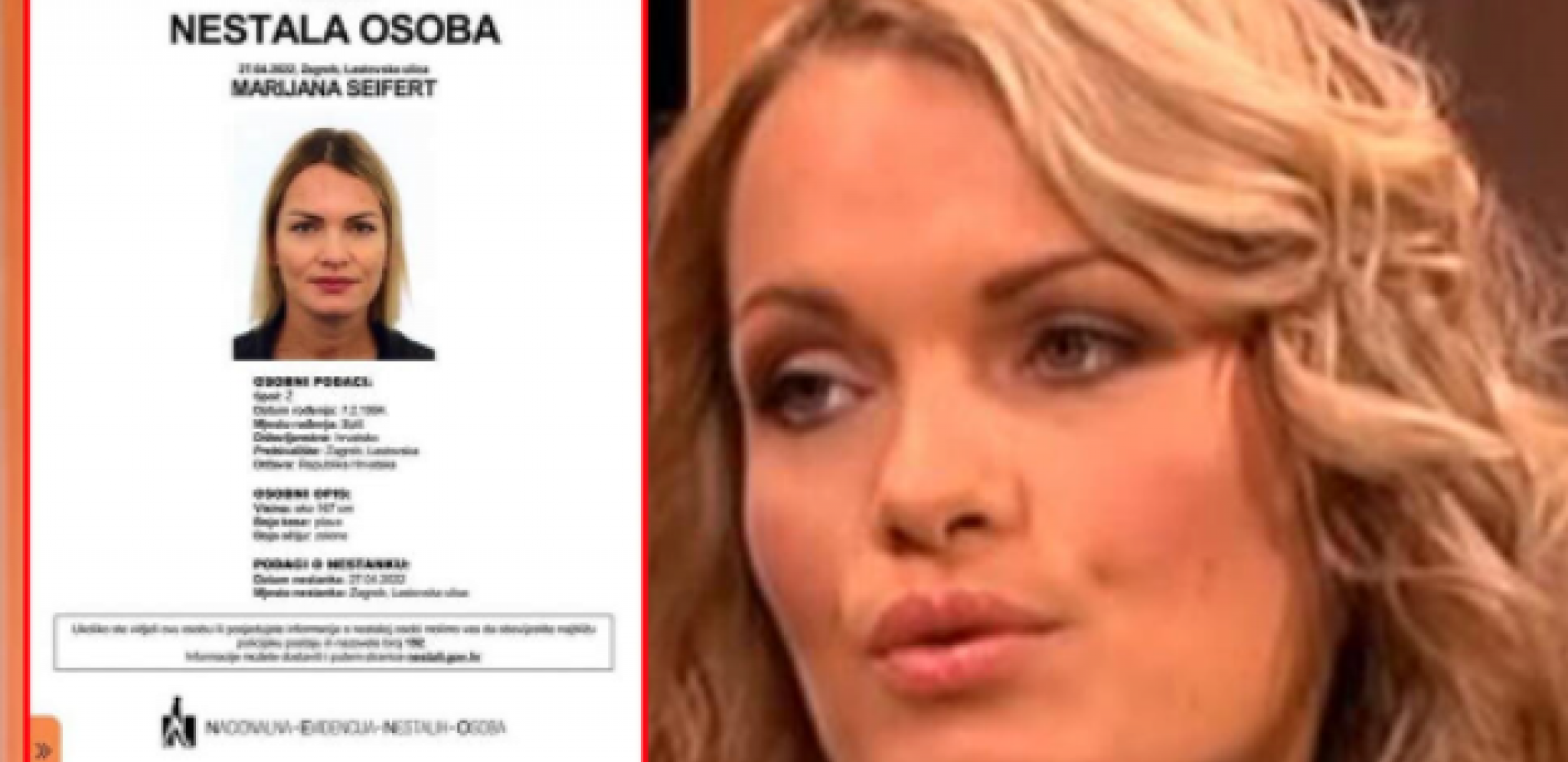 NAKON TVRDNJI DA JE UBIJENA Zagrebačka policija hitno reagovala zbog slučaja nestale Marijane