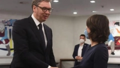 VUČIĆ SE SASTAO S BERBOKOVOM Predsednik u Berlinu razgovarao sa šeficom nemačke diplomatije