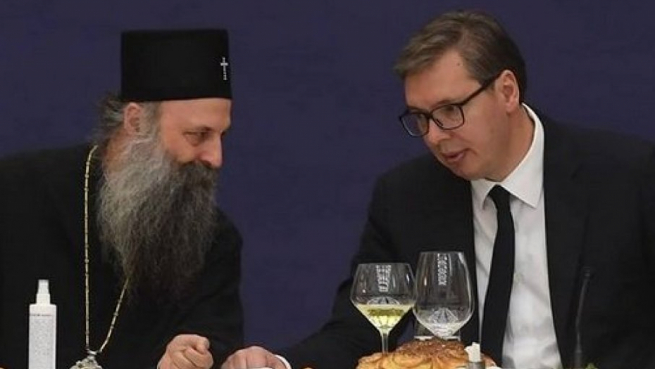 VUČIĆ DANAS SA PATRIJARHOM Susret u zgradi Generalnog sekretarijata predsednika Republike