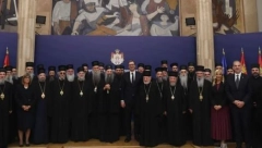 OGLASIO SE PREDSEDNIK POSLE SASTANKA SA PATRIJARHOM Vučić: "Naše je da sačuvamo život u Srbiji, da sačuvamo našu zemlju i naš narod"