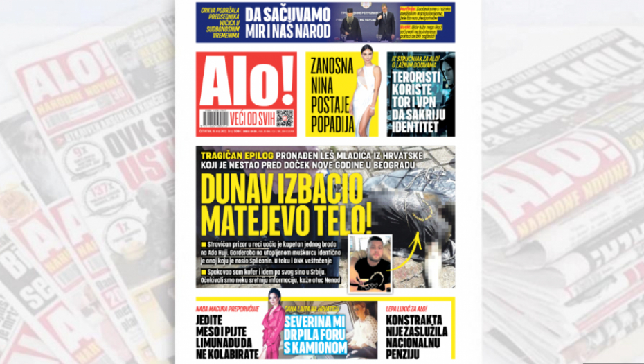 TRAGIČAN EPILOG Pronađen leš mladića iz Hrvatske koji je nestao pred doček Nove godine u Beogradu