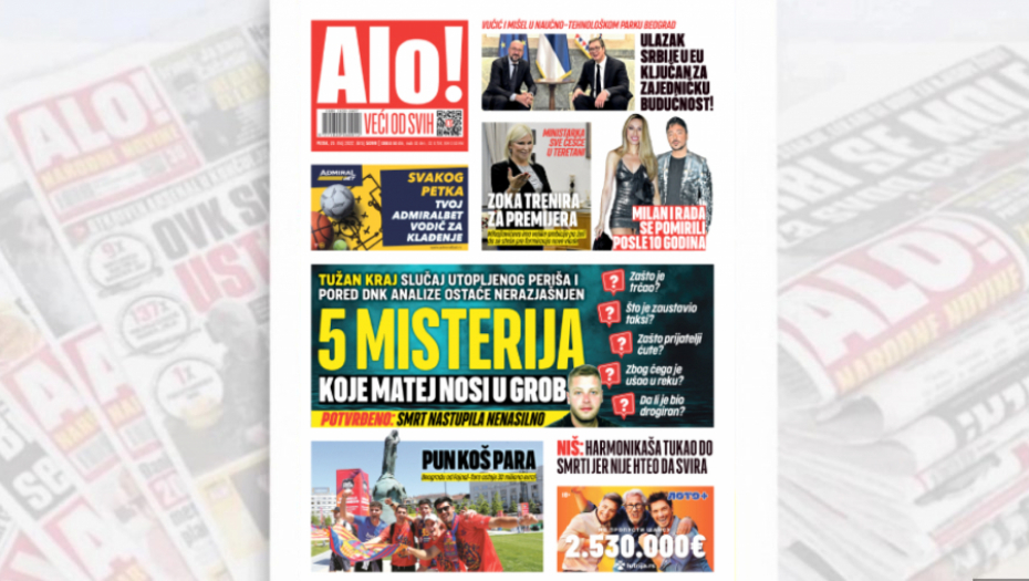 5 MISTERIJA KOJE MATEJ NOSI U GROB Slučaj utopljenog Periša i pored DNK analize ostaće nerazjašnjen