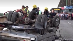 SNIMAK SA MESTA NESREĆE NA PANČEVAČKOM MOSTU Strašne scene nakon udesa, saobraćaj i dalje blokiran (VIDEO)