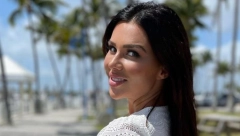 POVEZ PREKO OČIJU, BELA ČIPKA... Stanija Dobrojević u nikad provokativnijem izdanju,  svi gledaju samo u jedno (FOTO)