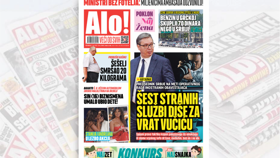 Alo! Saznaje: Predsednik Srbije na meti operativnog rada inostranih obaveštajaca