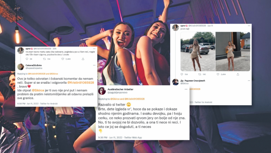 "ČIKA RADOVANE, IMATE I VI ĆERKU"! Gori Tviter! Ispod slike maturantkinje ostavio odvratan komentar, a onda su ga Srbi razapeli