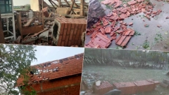 NEZAPAMĆENA KATAKLIZMA U TOPOLI Oboren krst na crkvi, urušene kuće, crepovi po dvorištu