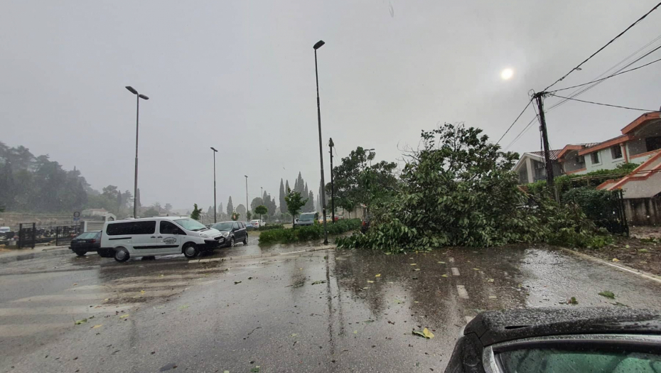 OLUJNO NEVREME ČUPALO DRVEĆE Krupan grad naneo je znatnu materijalnu štetu (FOTO,VIDEO)