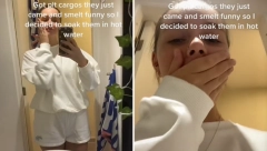 PRALA JE NOVE PANTALONE JER SU ČUDNO MIRISALE Ono što je videla šokiralo ju je!