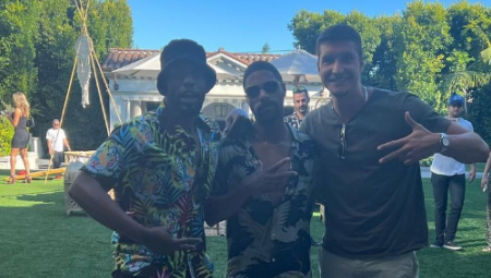 BOGDAN ODUŠEVIO NAVIJAČE LEJKERSA Sreo zvezde popularne serije: Slikao se sa čuvenim "Medžikom" i sinom NBA legende (FOTO)