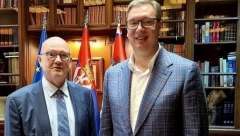 "HVALA NA PODRŠCI I RAZUMEVANJU KOJE JE POKAZAO PREMA SRBIJI" Vučić primio u oproštajnu posetu Norberta Bekman-Dirkesa