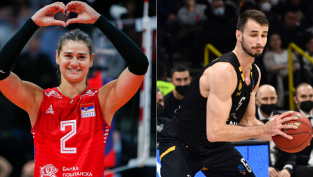 NA SEDMOM NEBU Srpski košarkaš Nemanja Dangubić uživa u vezi s lepom odbojkašicom (FOTO)