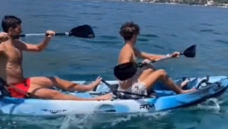 ISPLIVAO SNIMAK ĐOKOVIĆA SA ODMORA U CRNOJ GORI Novak ostavio reket i promenio sport (VIDEO)