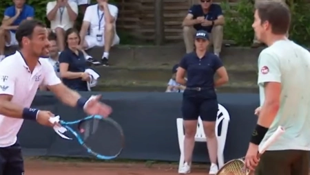 TENISERI SE UMALO POBILI Sudija razdvajala Fonjinija i Slovenca (VIDEO)